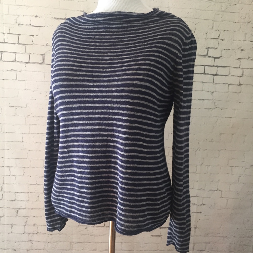 Eileen Fisher Organic Linen Blend Sweater Sz M